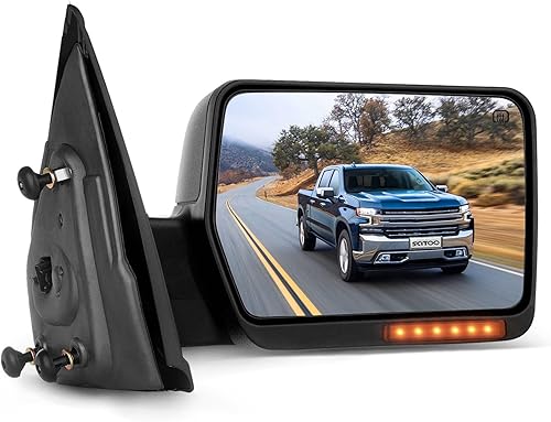 Miniatura 13 de SCITOO Espejo de remolque para Ford F-150 2004-2006 para Ford F-150, exterior automotriz con señales LED delanteras calentadas eléctricas