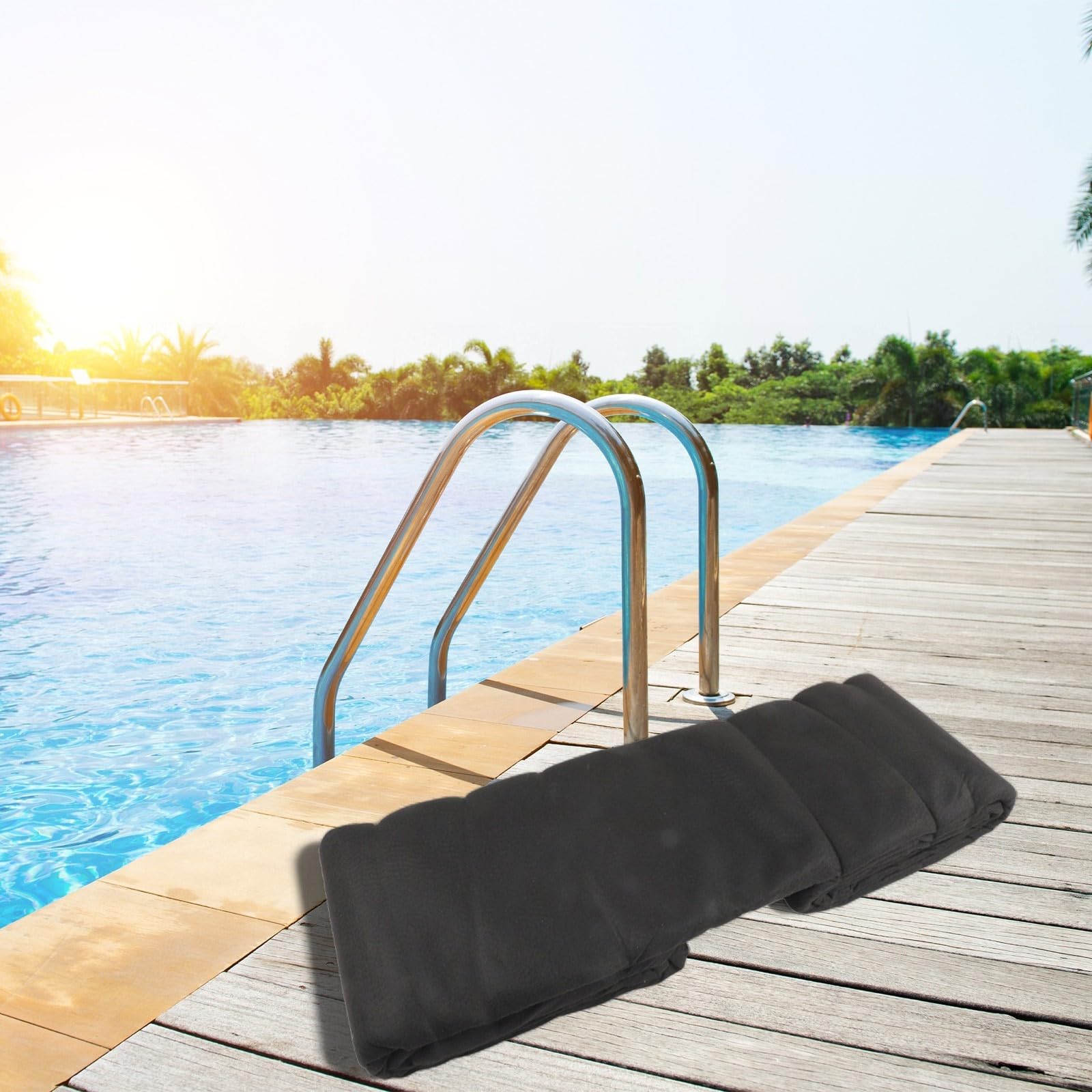 Tapis de Protection 12 FT pour Piscine Hors pour sol - Coussinet en Tissu Non Tissé, Installation pour facile, Résistant aux UV et à l'Usure pour Fond de Piscine Ronde
