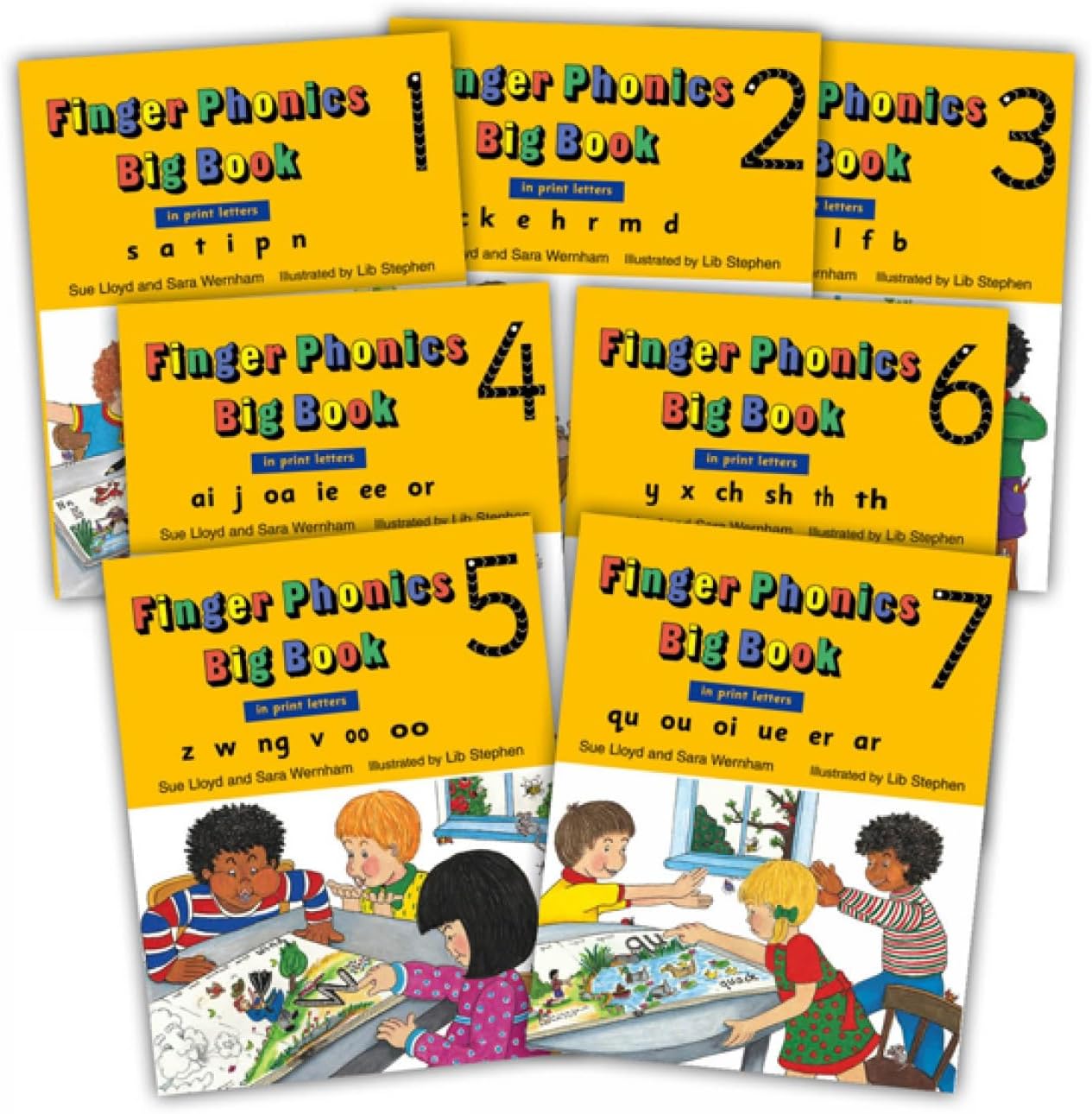 Finger Phonics Big Books 1-7: in Print Letters (American English edition)