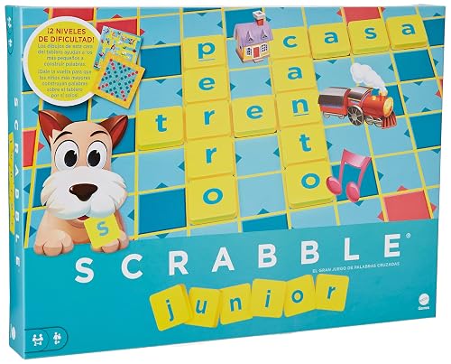 Mattel Games Scrabble Junior, Juego de Mesa +6 años, versión español (Y9669)