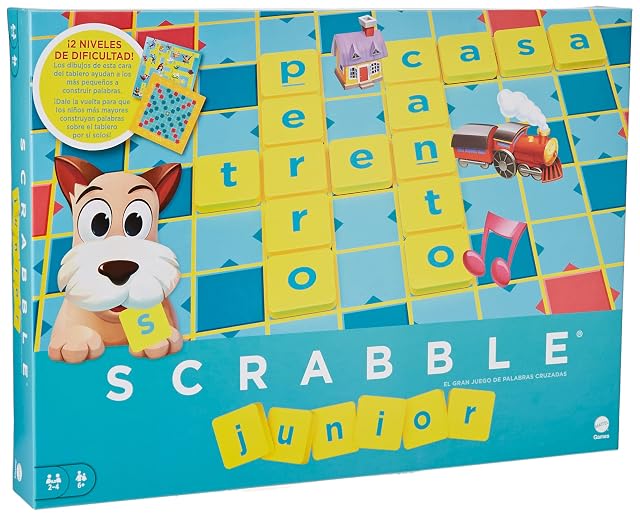 Mattel Games Scrabble Junior, Juego de Mesa +6 años, versión español (Y9669)