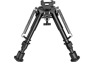 CVLIFE 6-9 Inches Picatinny Bipod Adjustable Spring Return with Picatinny Adapter