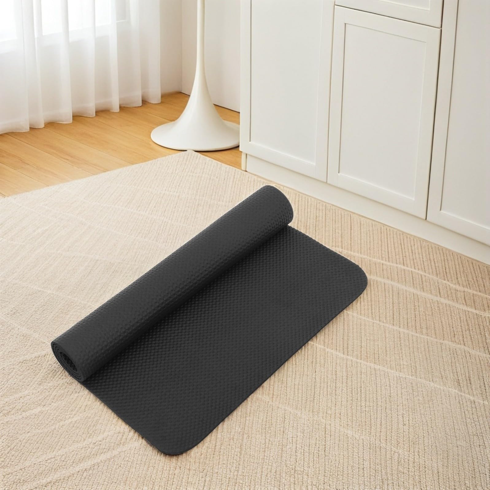 HANABASS Tappeto Fitness Nbr Antiscivolo e Pieghevole per Tapis da Corsa e Cyclette, Tappetino Insonorizzante per Allenamento Casa e Palestra