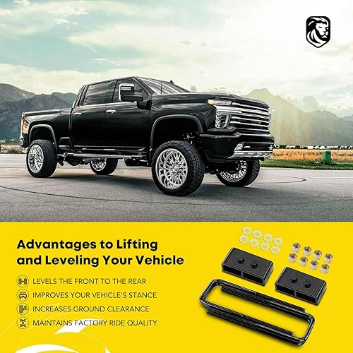 Miniatura 5 de YHTAUTO Kit de elevación de nivelación de suspensión trasera de 1.5 pulgadas compatible con Ford F-150 RWD4WD 2004-2020, pernos en U de acero con