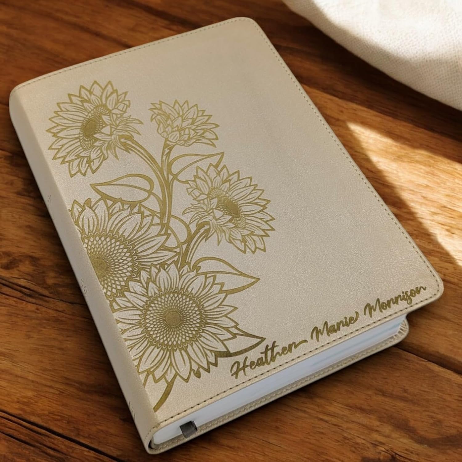 Personalized Sunflower Bible | Personalized CSB She Reads Truth | Laser Engraved | Gift Bible for Women | Custom Study | Wide Margins for Journaling and Notes