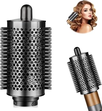Upgraded Large Round Brush for Dyson Airwrap Styler Attachment,Bigger Round Volumizing Brush and Hair Style Replacement Tool for Airwrap AccessoriesGray