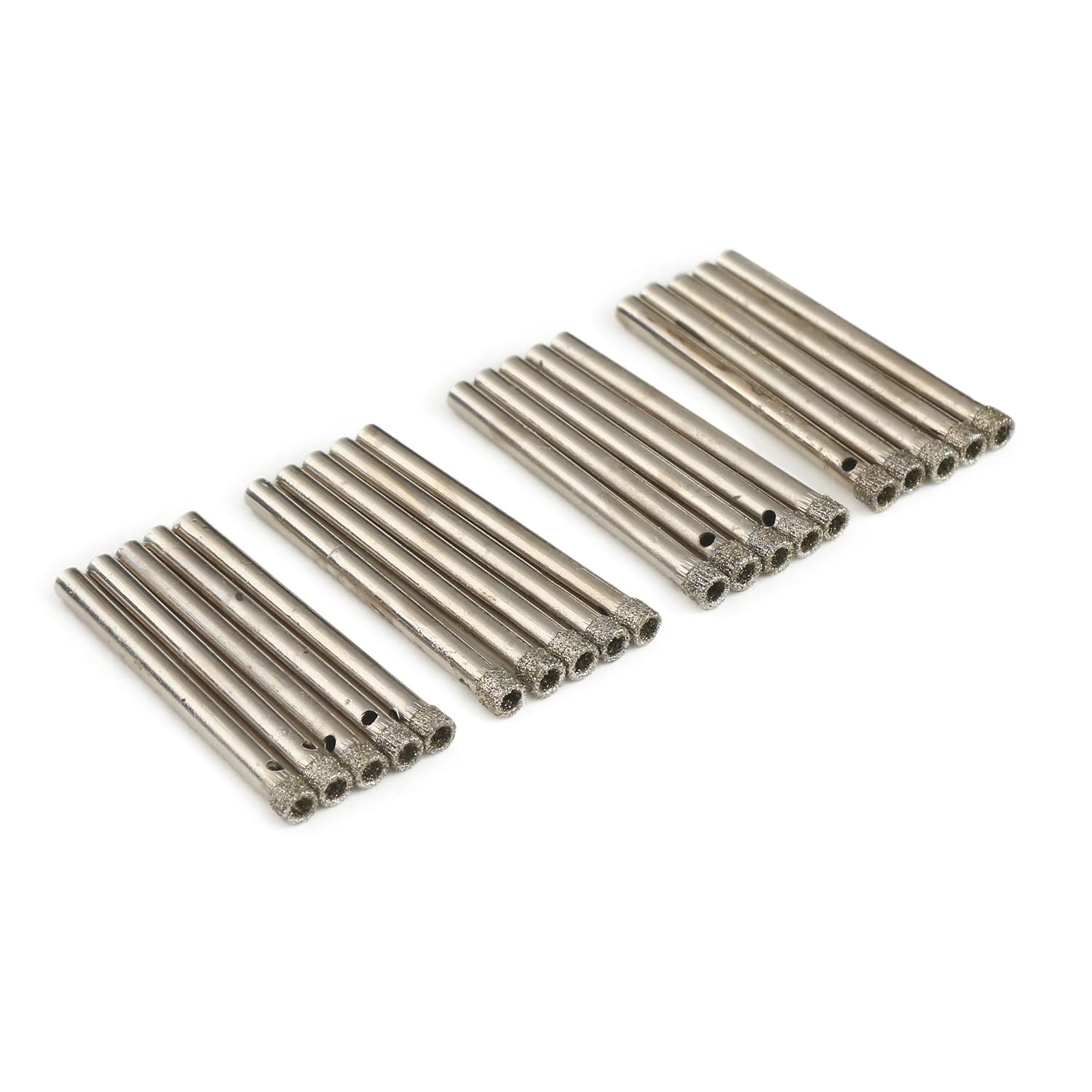 JINGLING 4mm 5/32"inch Diamond Hole Saw Core Boring Drill Bits Masonry Tools for Glass Tile Stone Pack of 20Pcs