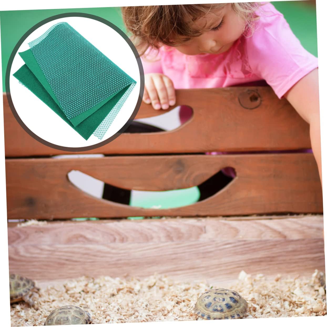 Yardwe Cage Mat Terrarium Liner Reptile Carpet Reptile Bedding Pet Cage Mat Easy Pet Supplies