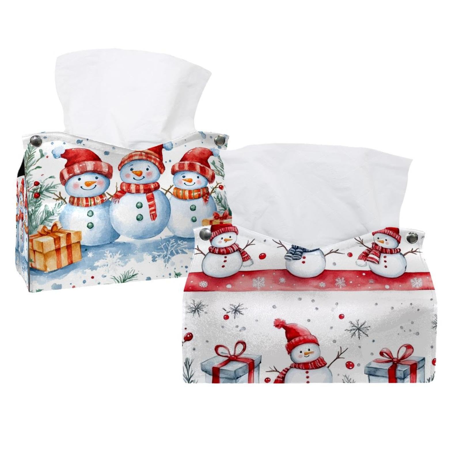 Housse boîte à mouchoirs bonhomme de neige, cadeau d'hiver