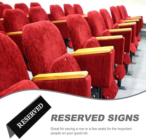 Miniatura 8 de Señales de mesa reservadas de acrílico para sillas de boda de restaurante, 2 uds