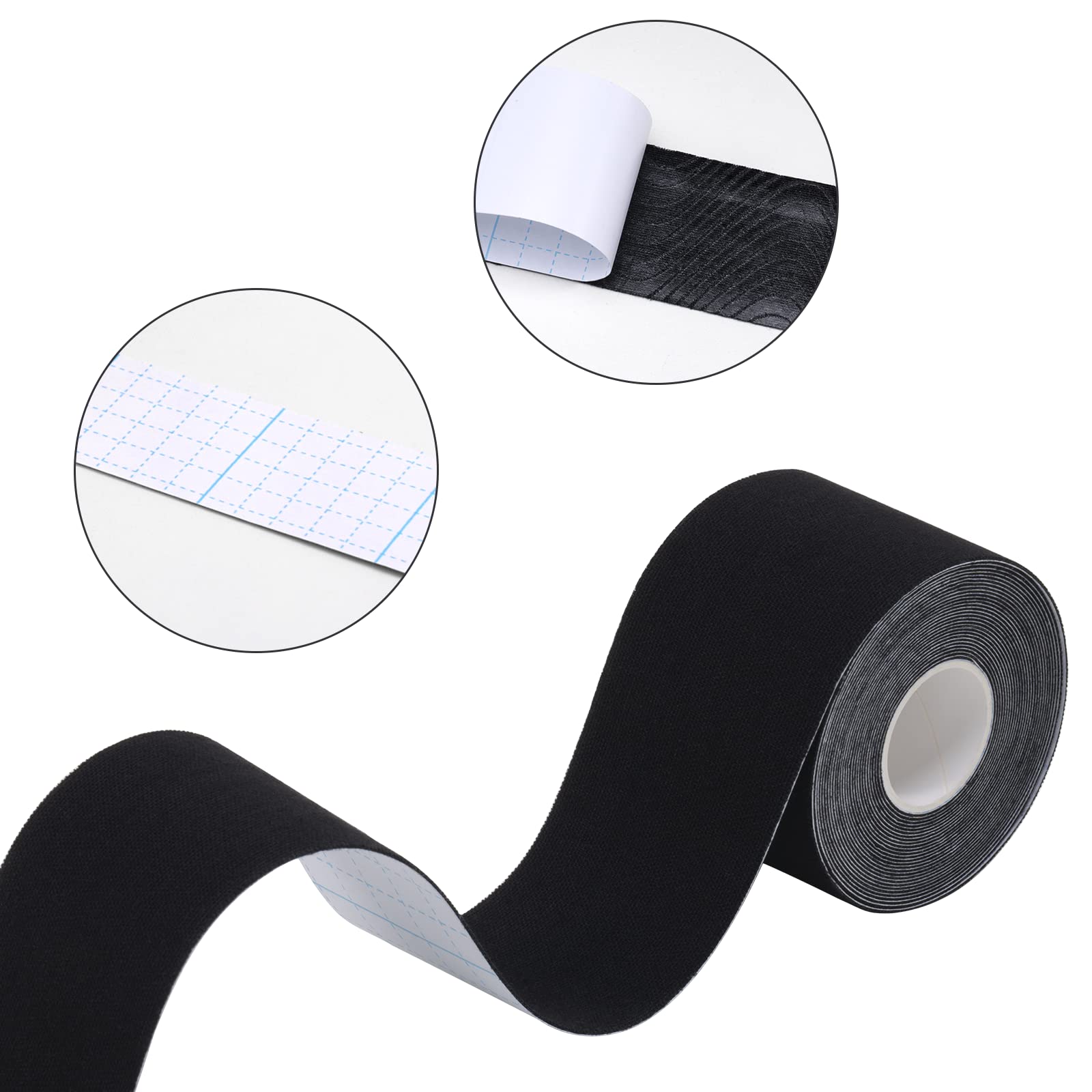 Carehabi Tape Kinésiologie 6 Rouleaux 5cm X 5m - Bande Strapping Sport Muscles Articulations - Adhésif Coton