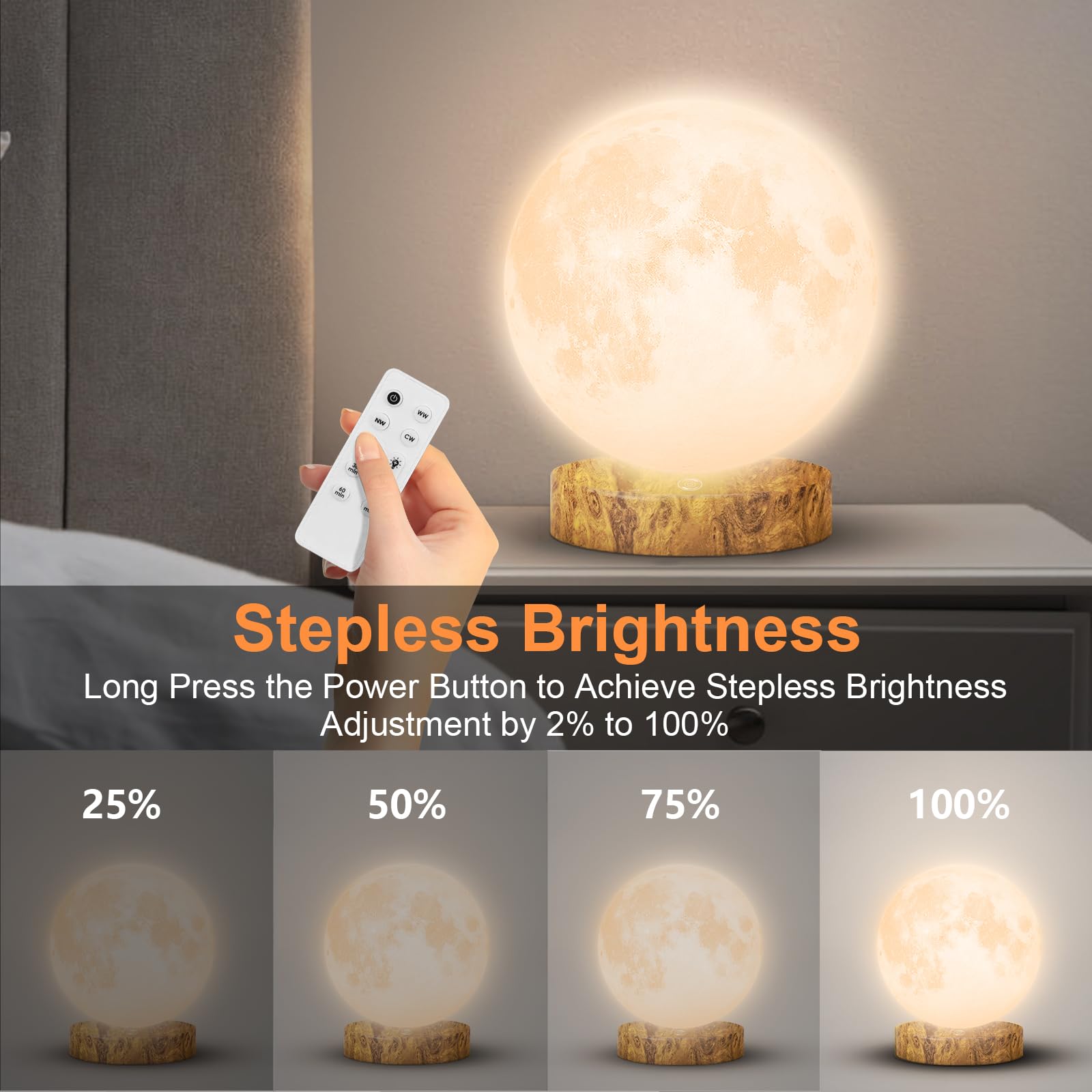 Lámpara de terapia de luz, lámpara solar de 10000 lux con 3 temperaturas de color, brillo continuo, lámpara de luz solar feliz, lámpara de luz diurna de espectro completo para el hogar