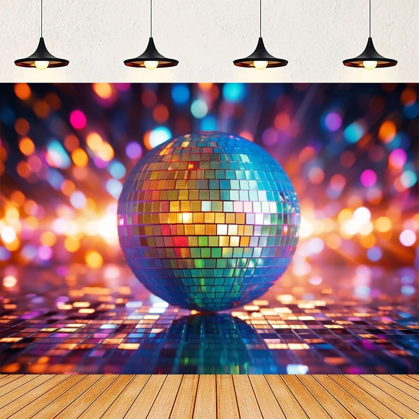 Discoteca Partito Fotografia Sfondo Night Club Sognante Colorato Luce Spot Neon Musica Decorazione Festa Ritratto Shoot Poster
