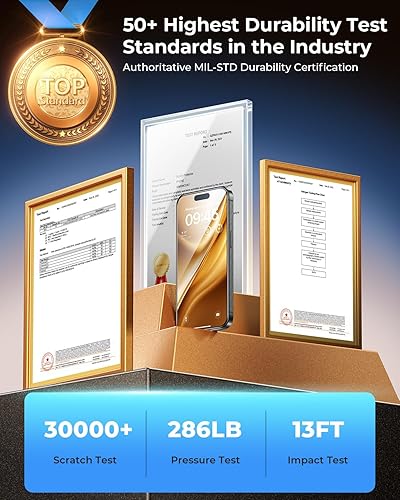 Miniatura 7 de DIMONCOAT Paquete de 4 protectores de pantalla de vidrio superior 9H+ para iPhone 14 Pro 8K HD [kit de alineación automática] [protección militar HD