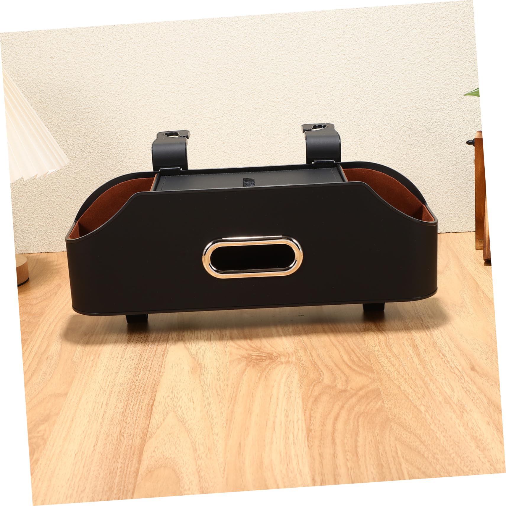 Cabilock Organizador para Asiento Trasero de Coche Caja de Almacenamiento de Artificial Portavasos Instalación Compartimentos Multiples Duradero Accesorios para Automóvil