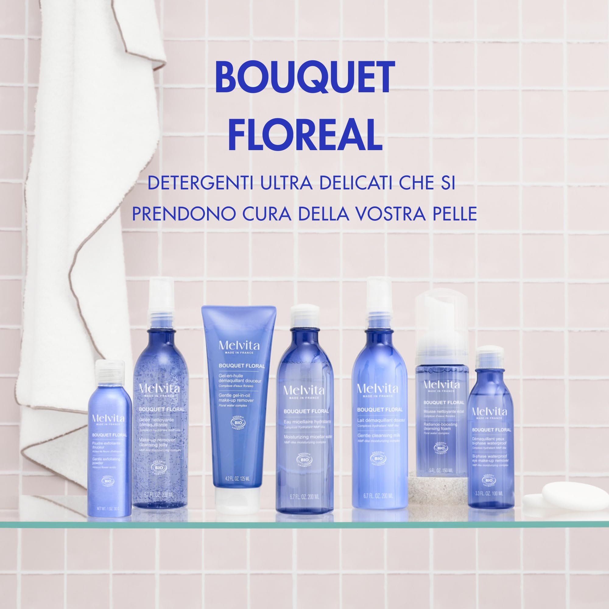 Melvita - Bouquet Floral - Mousse detergente viso delicata e leggera