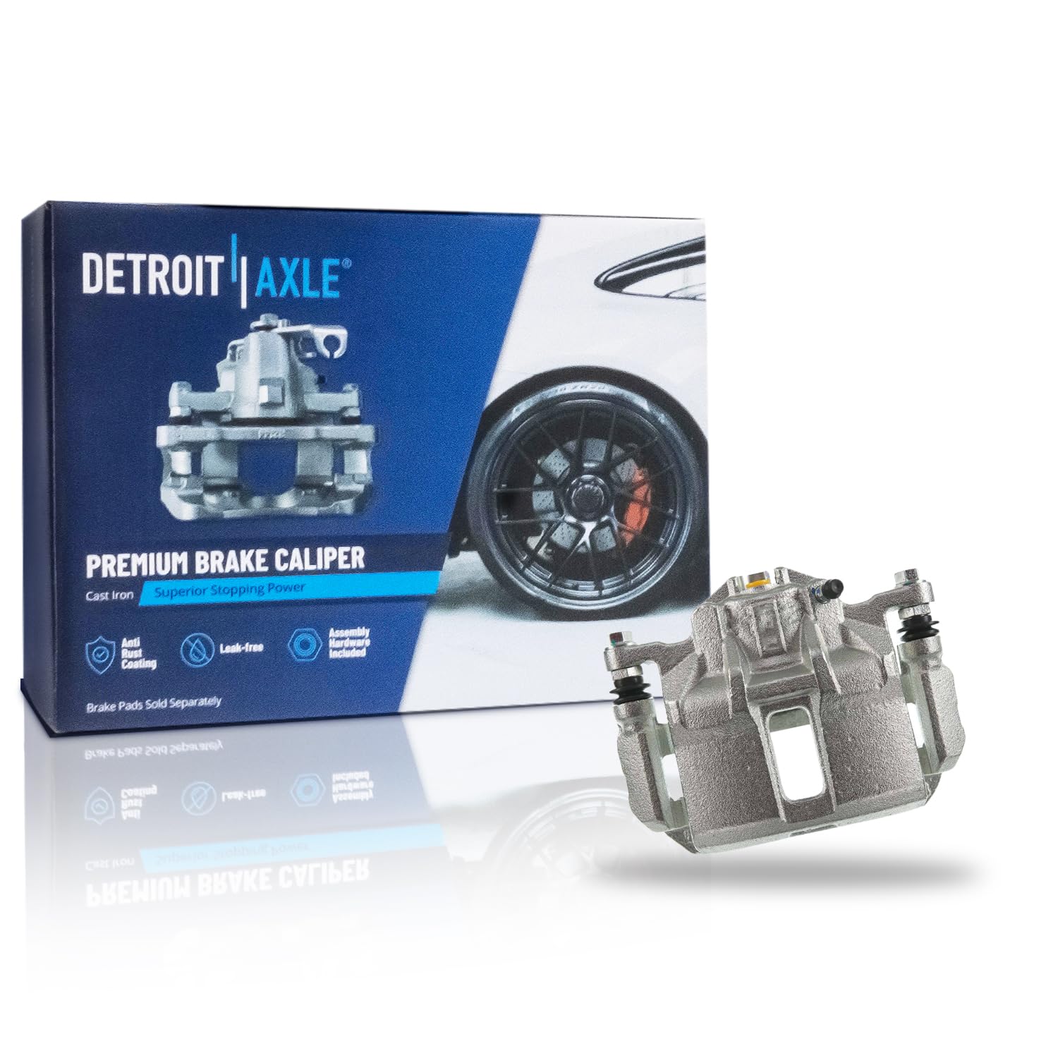 Detroit Axle - Front Driver Side Disc Brake Caliper w/Bracket Replacement
