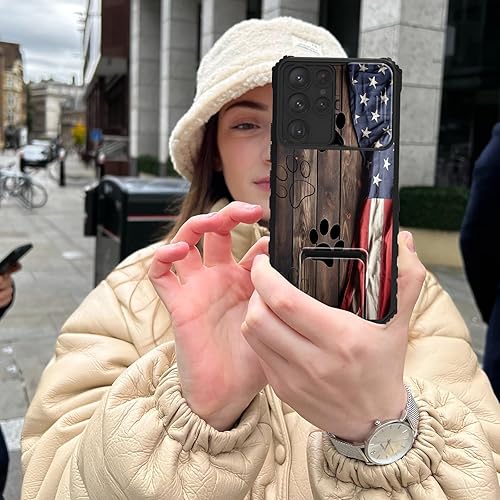 Miniatura 4 de Funda para Samsung Galaxy S23 Ultra con soporte y protector de lente de cámara para Samsung Galaxy S23 Ultra Funda con protector de pantalla de