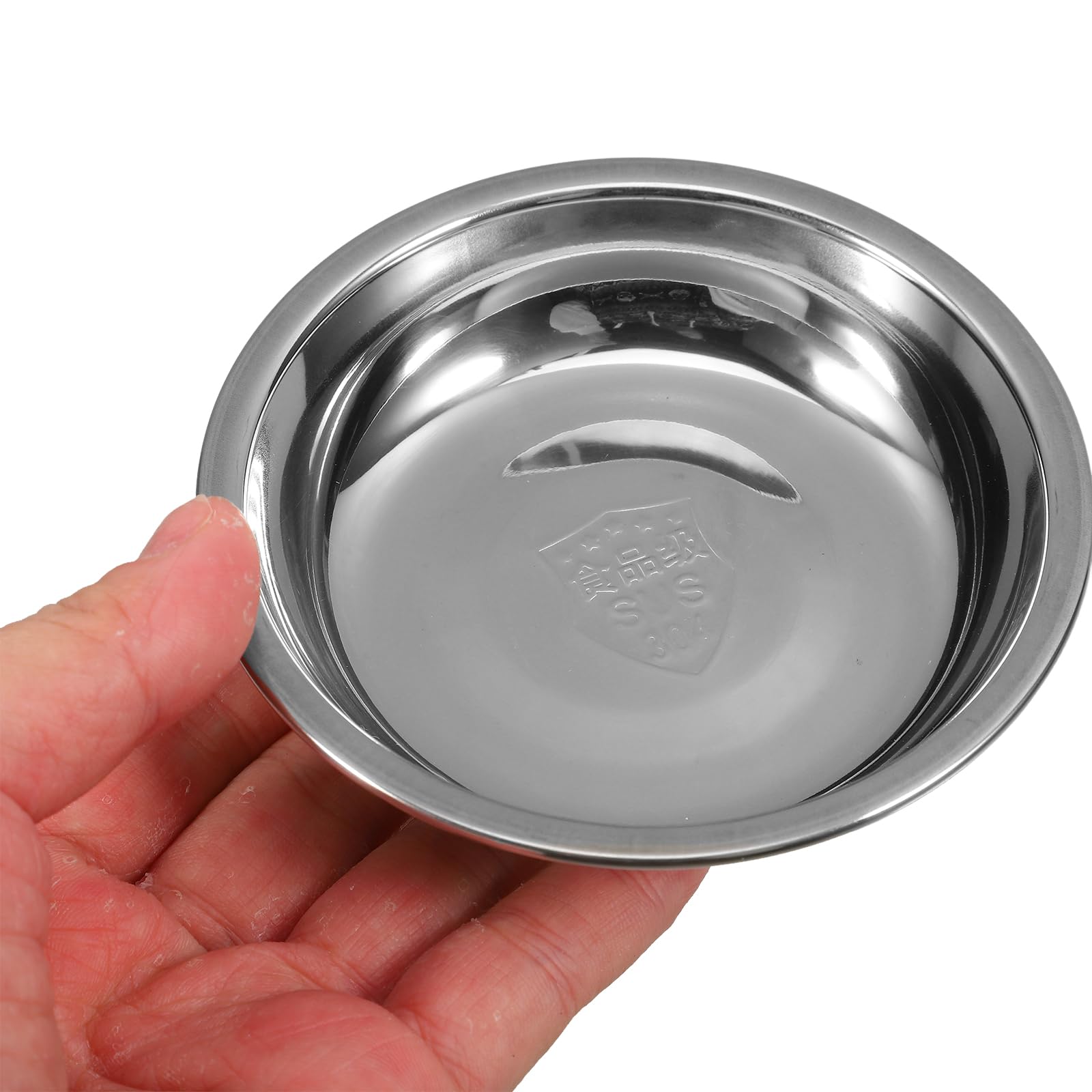 LUOZZY 4pcs 304 Stainless Steel Tea Bag Holder Tray Round Drip Proof Coaster Organizer for Home Cafe Room Accessories Storage