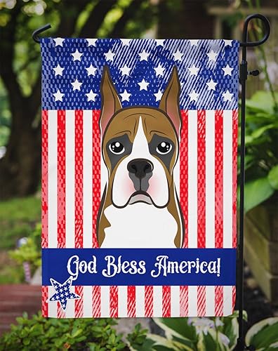 Vista 312 de Caroline's Treasures BB2171GF American Flag and Border Collie Garden Flag Mailbox Flag Decorative Yard Flag Banner Outside Patio Artwork Yard Flower