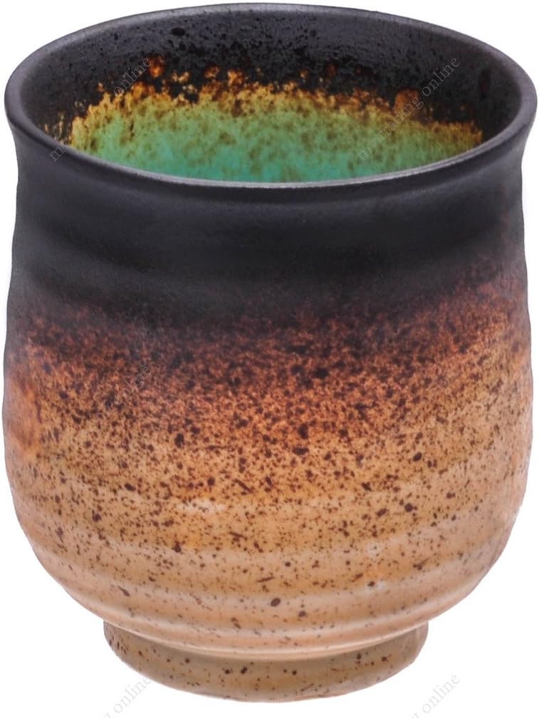 Japanese Green Kosui Teacups Mugs, 6-Ounces, Set of 2 Cups