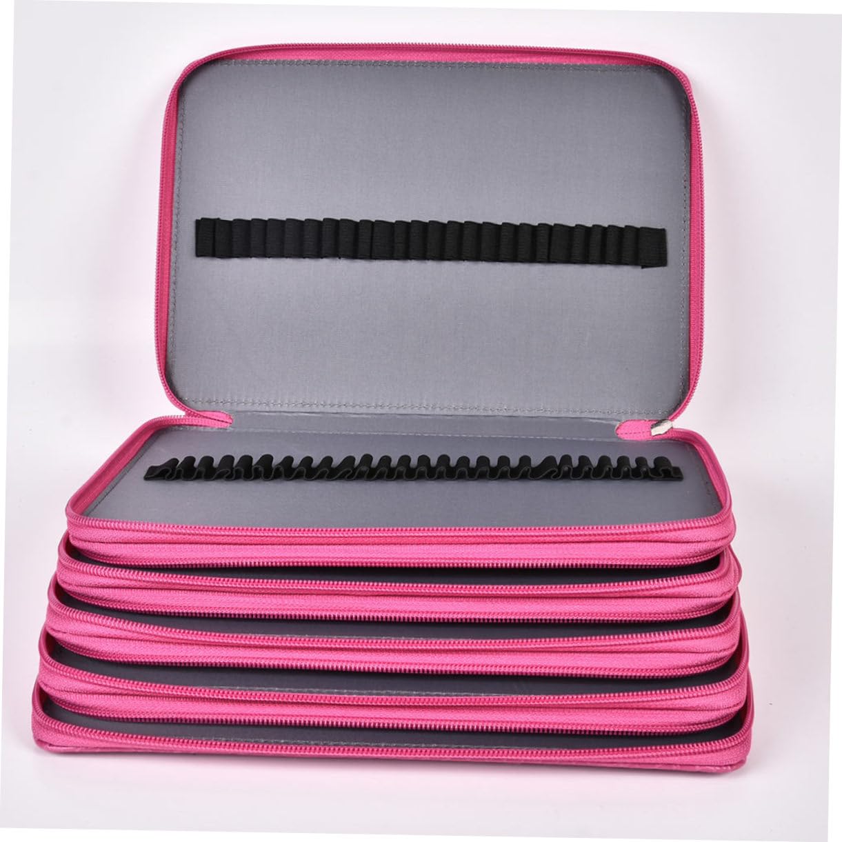 Estuche de gran capacidad, bolsa de almacenamiento para artículos de papelería, soporte para lápices, organizador de lápices, suministros para estudiantes, Rosado, 11.5X20X28CM, Maletín