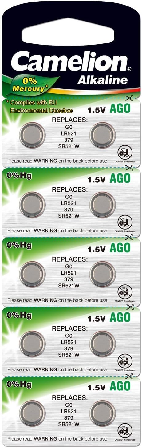 10 x AG0 379 Alkaline Coin Cell Button 1.5v Battery