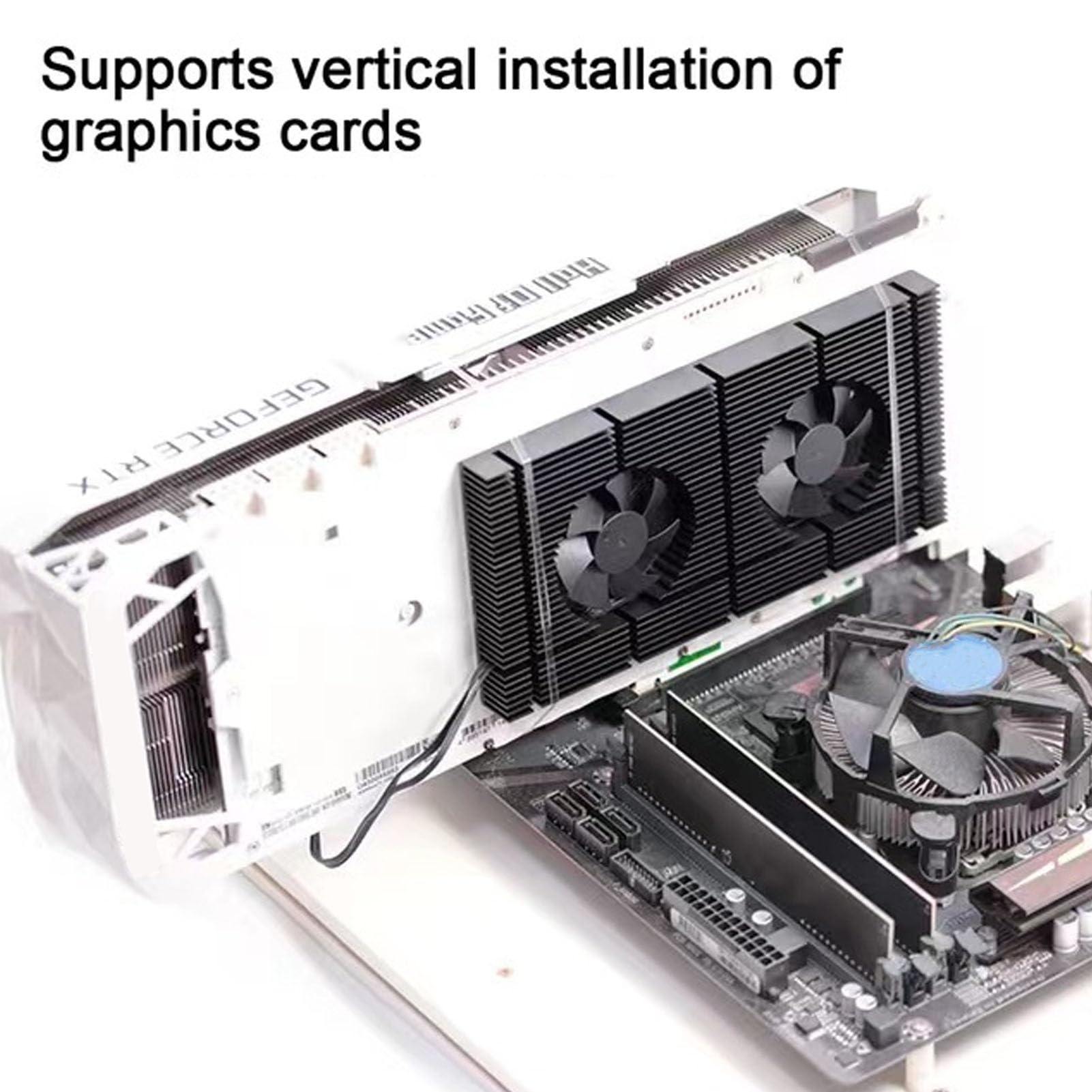 Cocoarm GK6 Ventilador Dual PWM VRAM Disipador de Calor Aleación de Aluminio GPU Placa Posterior Radiador 90 X 180 X 15 Mm Ajustable 1500 a 5000 RPM para Refrigeración de Memoria de Plano Posterior