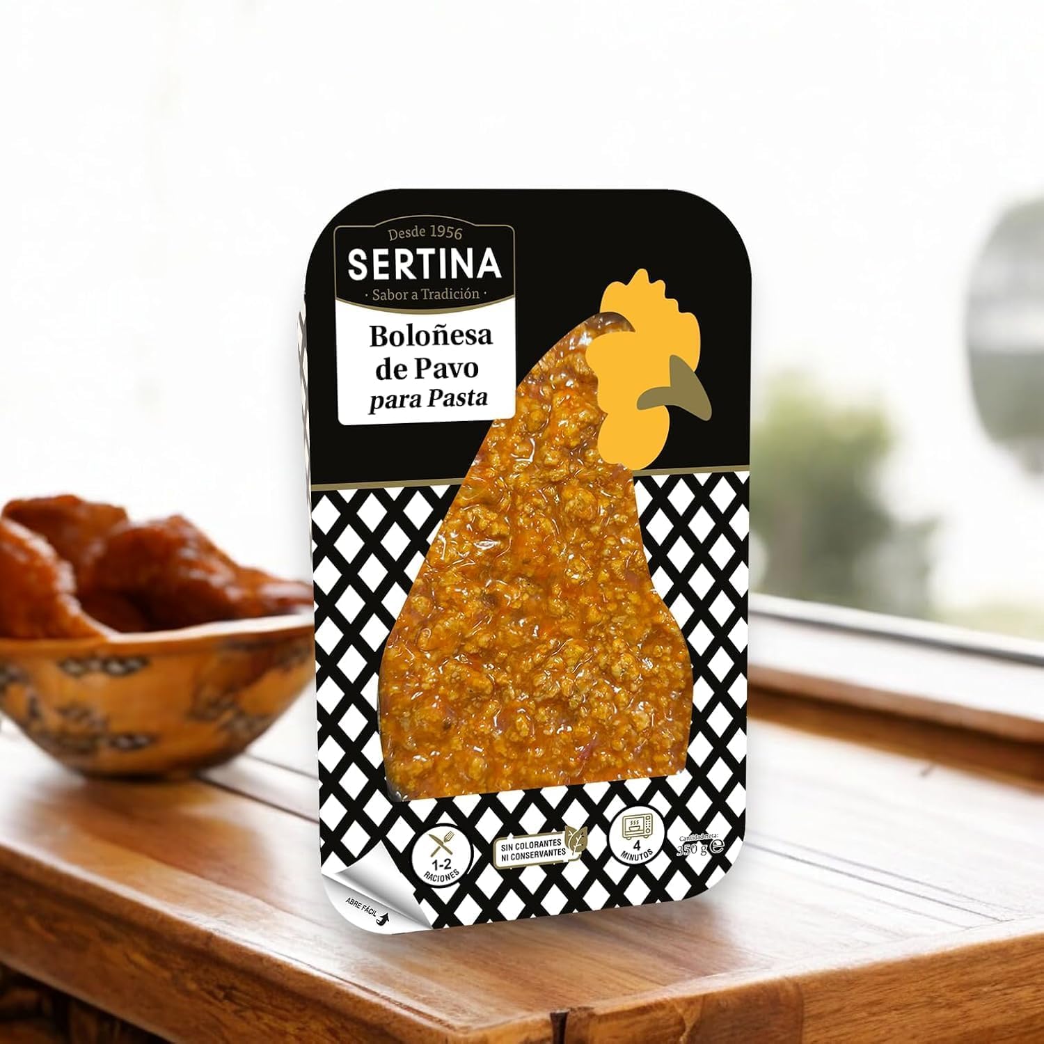 Sauce bolognaise à la dinde Sertina pour pâtes 6 x 350 g Sauce traditionnelle prête en quelques minutes sans colorants idéale pour 1 à 2 personnes