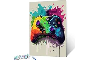 Colorful Paint by Numbers Kits Gamer Gifts, 16x20'' Video Game Gaming DIY...