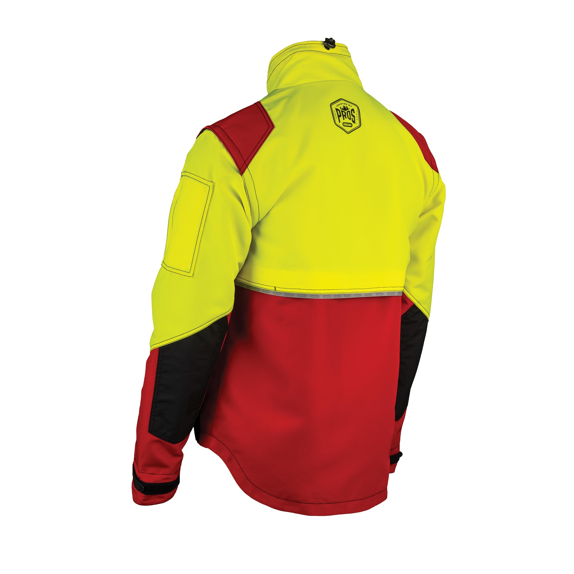 Oregon Protect Pro Hi-Vis-Arbeitsjacke, Reflektierende Schnittschutzjacke für Damen und Herren, Atmungsaktive PSA-Kleidung aus Stretchmaterial, Wasserabweisend, Für Forst und Outdoor