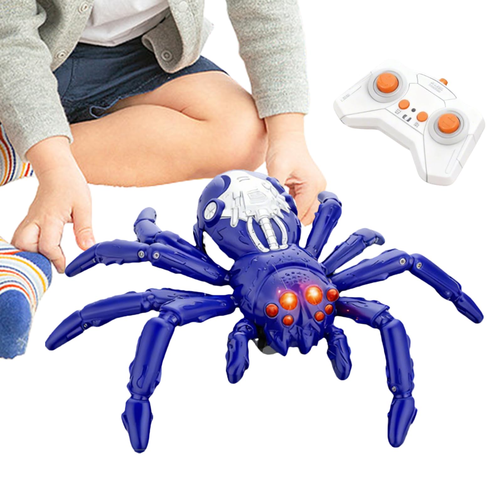 Climbing Spider Remote Control Wall Crawler Spider Robot Spiders For Kids With LED Eyes Rechargeable Floor Ceiling Crawling Electric Spiders Rc Car Toy For Kids Birthday Parties Family Gatherings