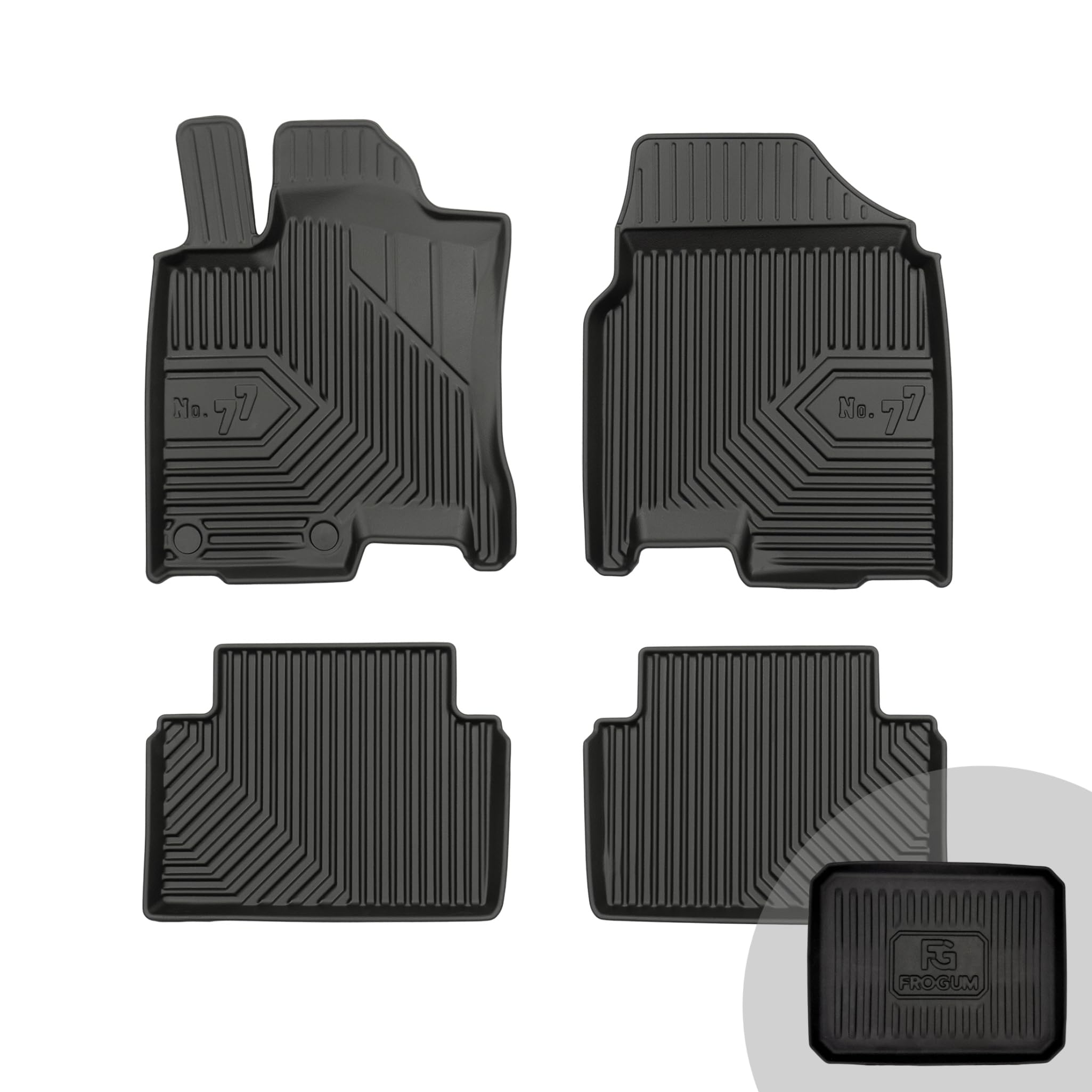FROGUM No.77 Alfombrillas para Coche Alfombras para Nissan Qashqai I Tekna 2006-2013 | Borde Alto | para Todo el año | Tamaño