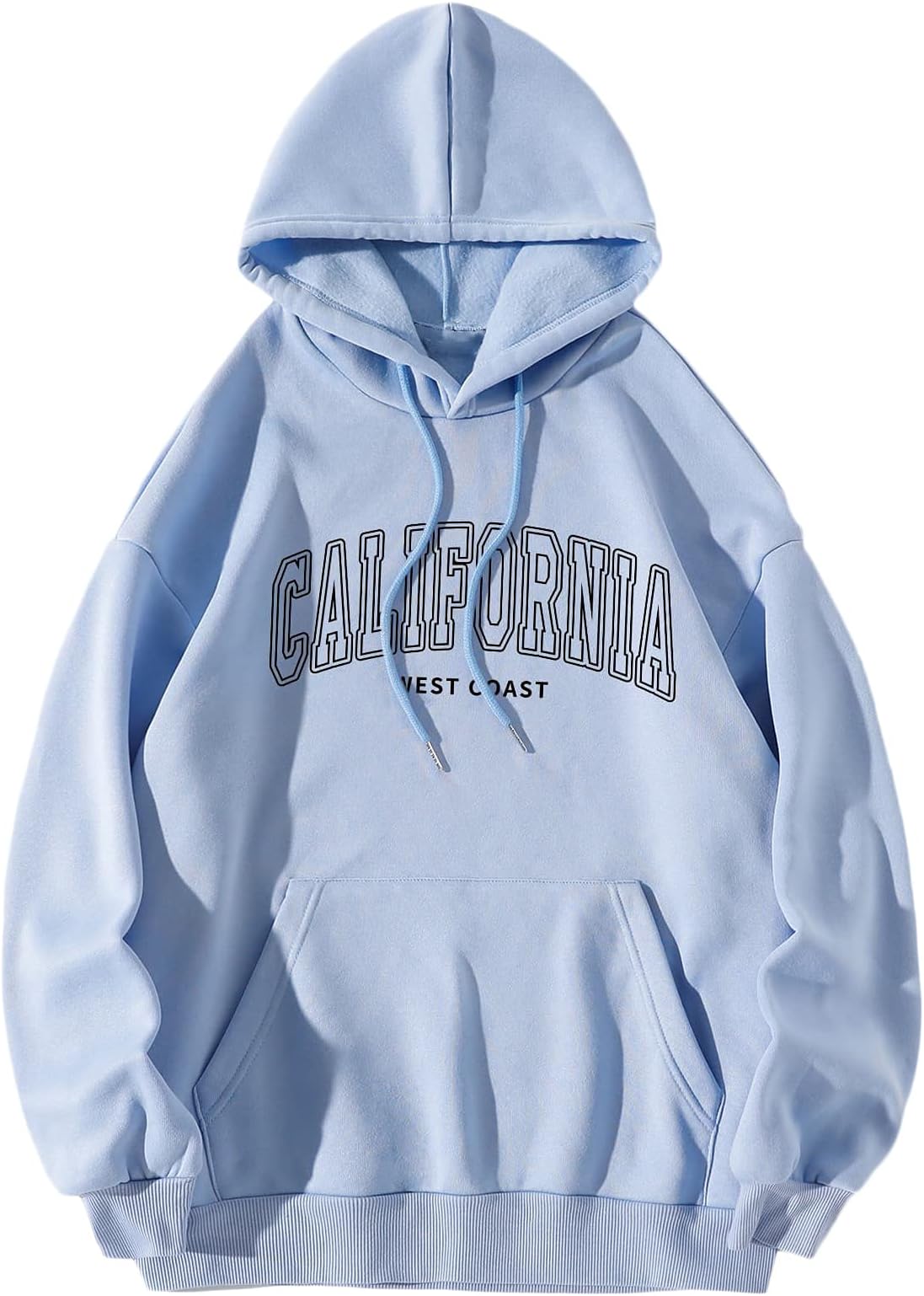 SOLY HUXWomen Casual Fashion California Hoodie Los Angeles Pullover Drawstring Graphic Sweatshirt