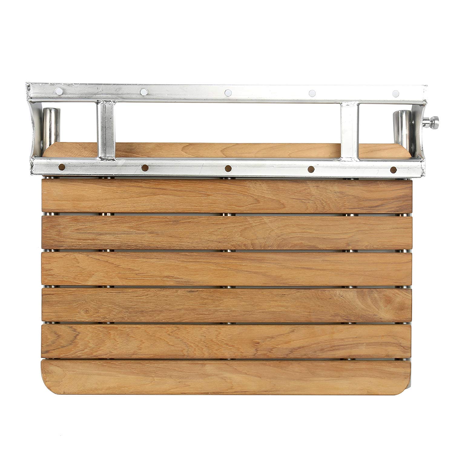 Yaemarine 18"x16"Teak Folding Shower Seat Wall Mounted Solid Wood