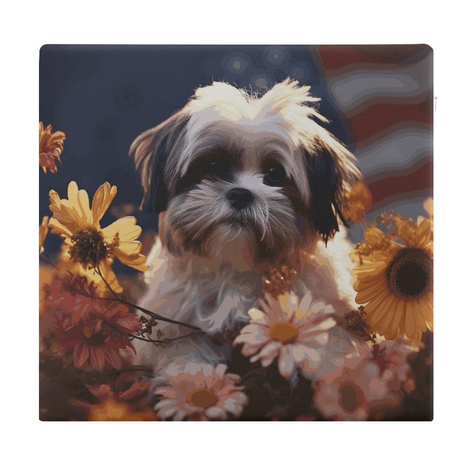 Coussin de sol de méditation Shih Tzu 38x35 Degrés de confort