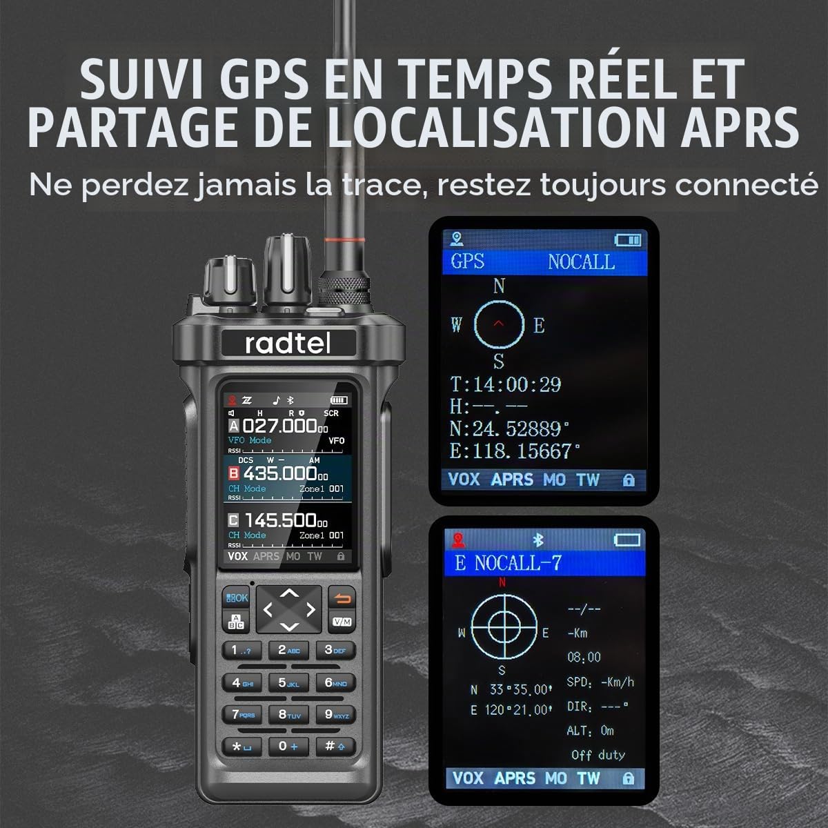 Radio amateur Radtel RT-950 PRO, GPS/APRS, talkie-walkie 10 W, émetteur-récepteur portatif longue portée, réception AM/FM/CB/SW/MW/LW, programmation via application Bluetooth, NOAA, analyseur de spect