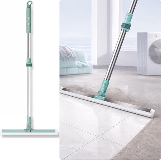 FAMEBIRD Floor Wiper with Silicone Blade | Magic Broom Water Squeegee for Bathroom, Tiles, Marble, Glass & Balcony | 180° ...