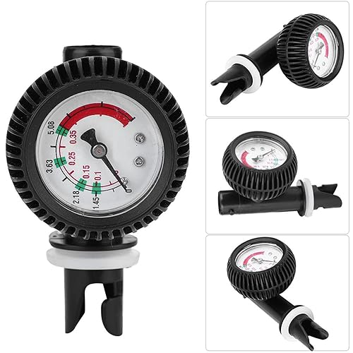 Miniatura 6 de Presión de aire inflable para barco, PVC y gel con rango de medición de 0-5 PSI compatible con válvula de 6 agujeros y 8 agujeros para kayak,
