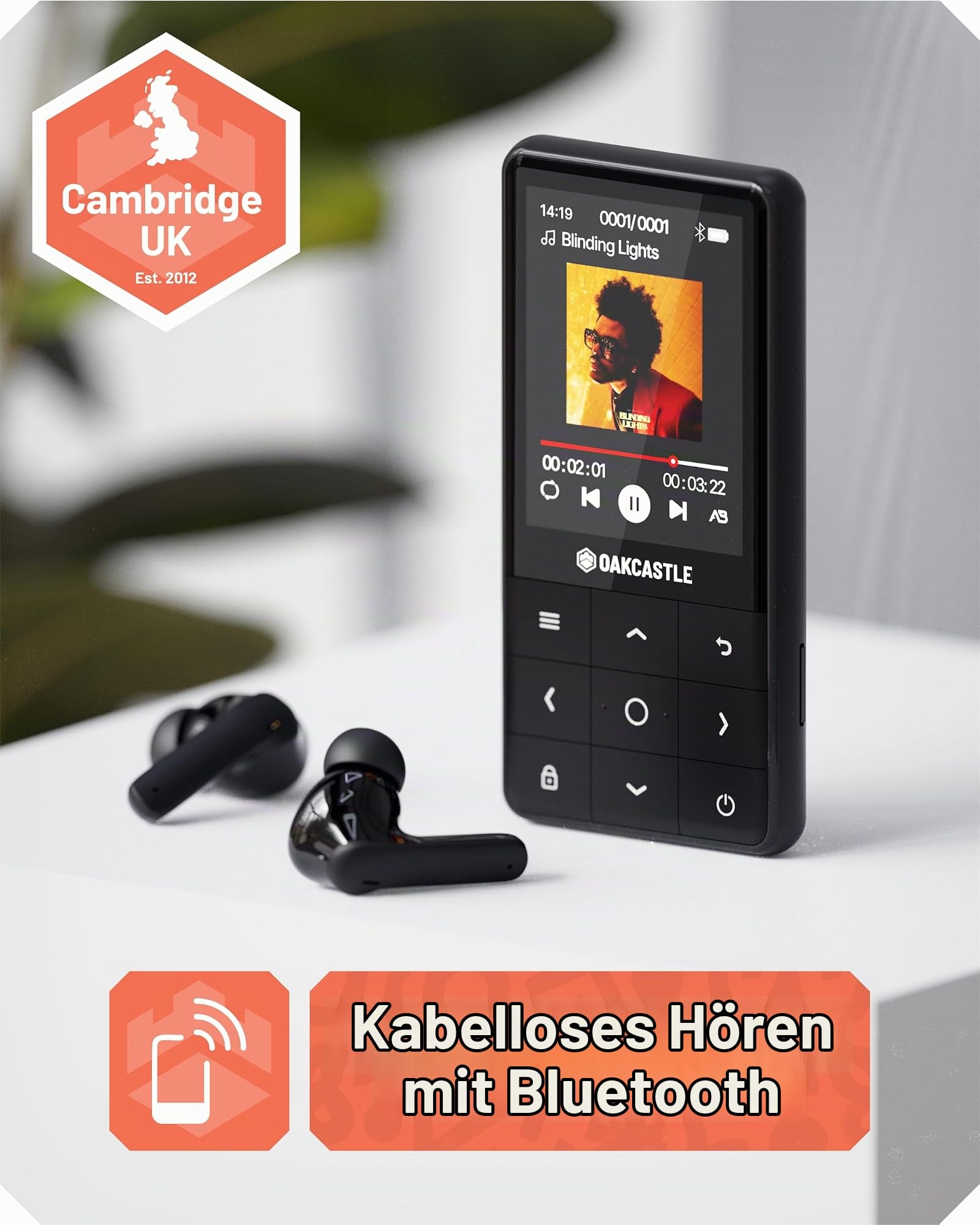 OAKCASTLE MP300 Mini MP3 Player Bluetooth