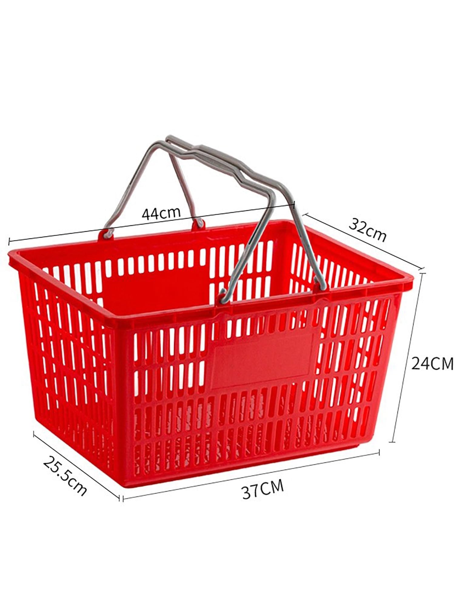Cestini portaoggetti in plastica resistente con manici, confezione da 5 contenitori versatili per biancheria, dispensa, generi alimentari e minimarket