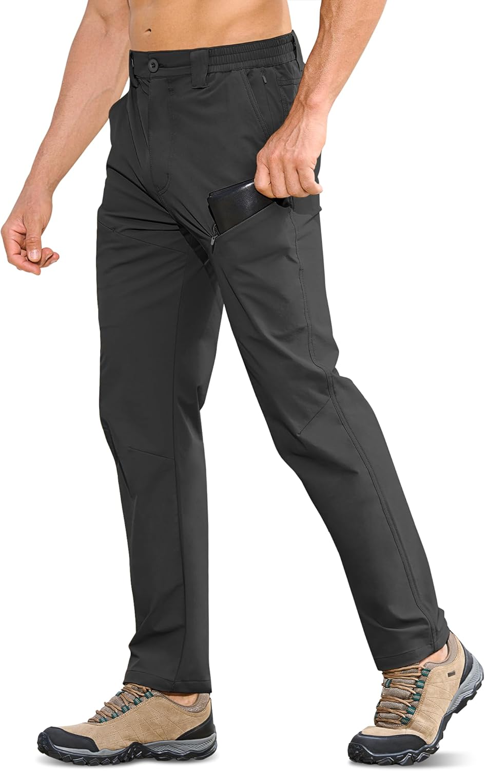 MOURCE Hiking Pants Men Quick Dry - Water Resistant Lightweight Cargo Pants for Men 7 Pockets Outdoor Travel Climbing