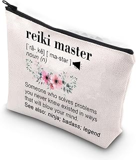 Reiki Master Gift Reiki Healing Teacher Appreciation Gift Zipper Pouch Makeup Bag (Solves reki master)