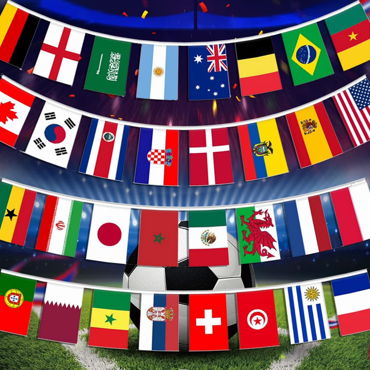 rhungift 200 Countries International World String Flags Banner 8