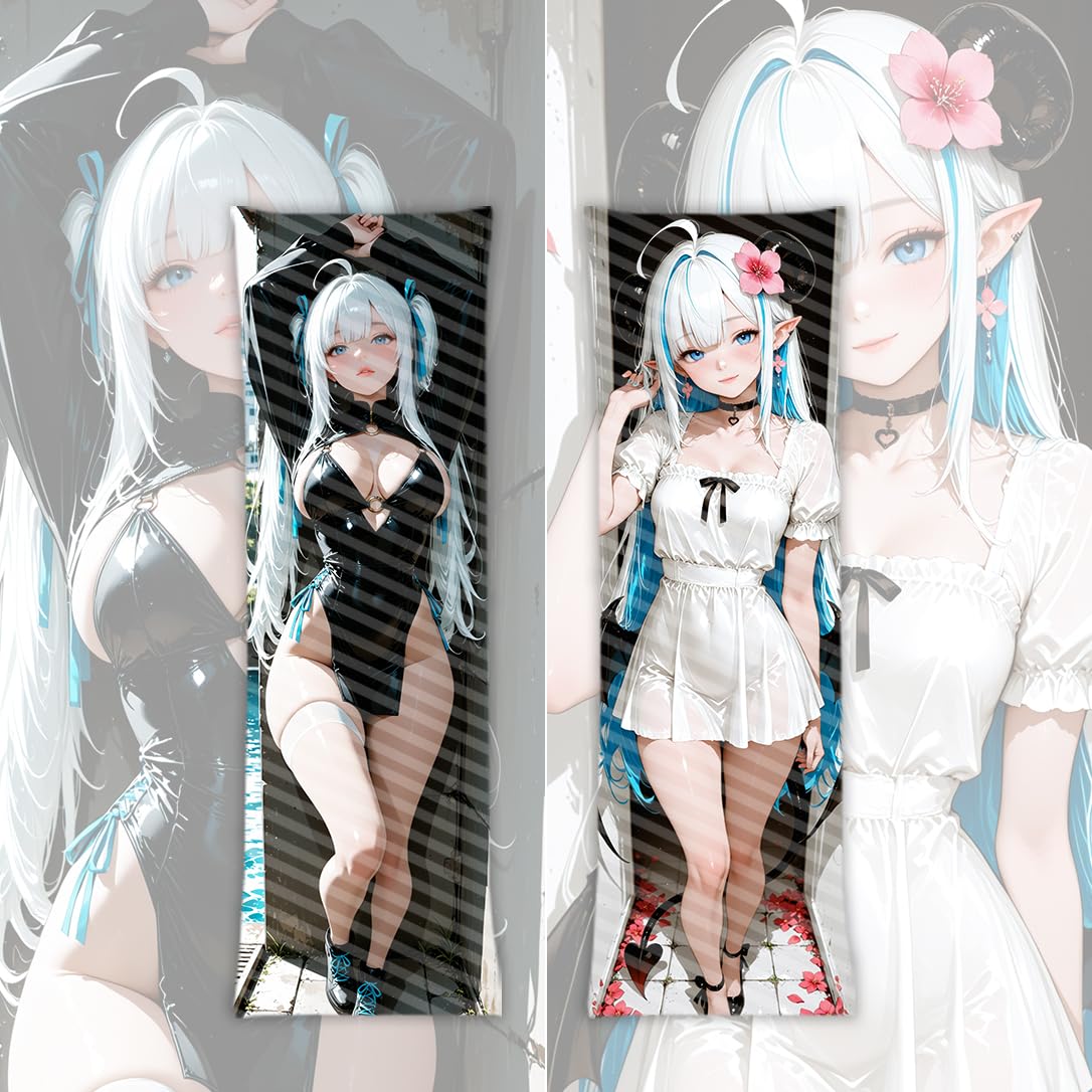 Taie d'oreiller Dakimakura Comic 40x120cm housse Waifu double face