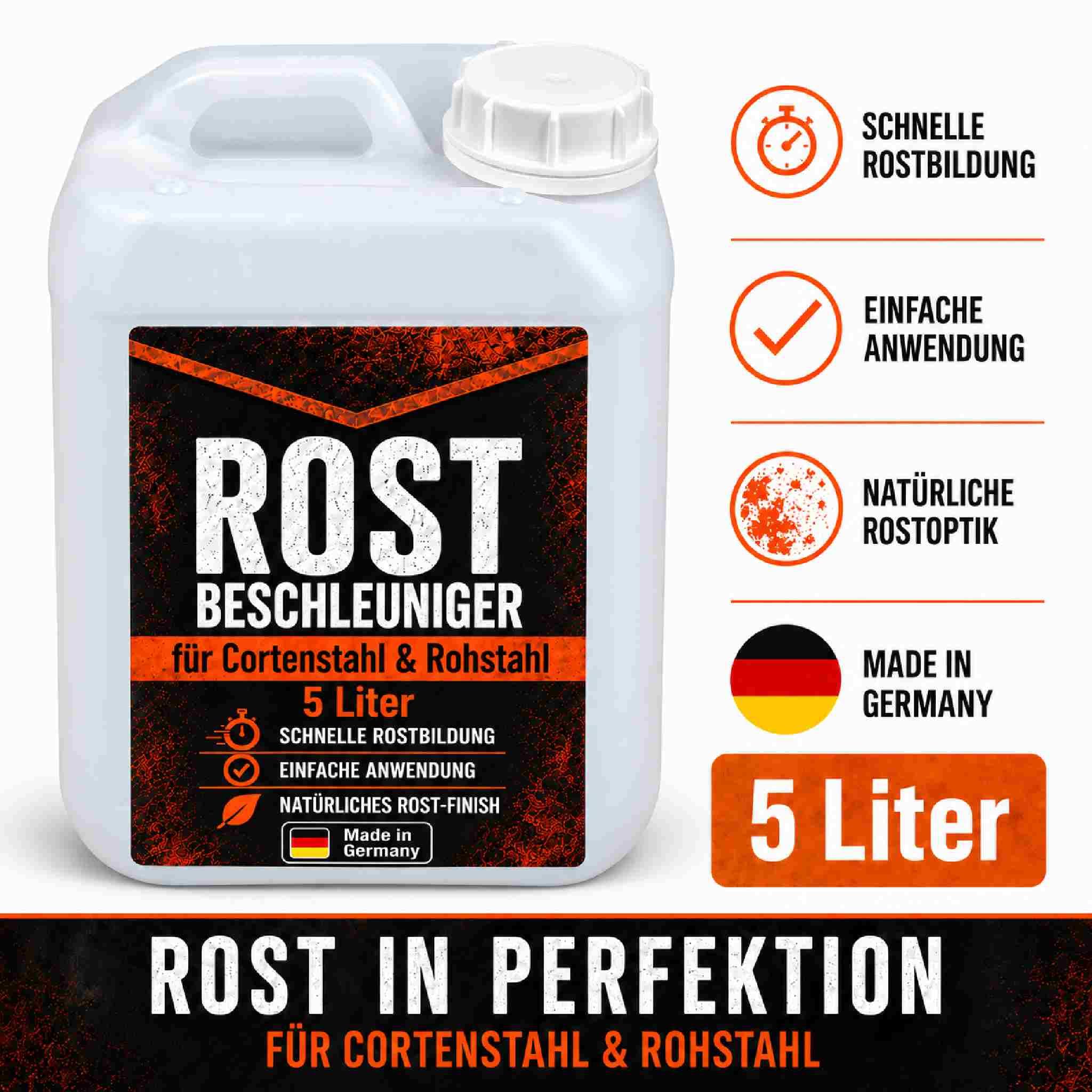 Feuerfest 123 GmbH Accélérateur de rouille 5 l pour métaux oxydés