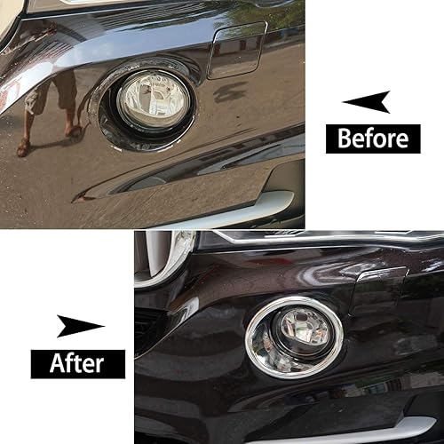 Miniatura 3 de CHEYA 2 unids ABS cromo coche delantero niebla lámpara cubierta ajuste para BMW X5 F15 2014-2018 Accesorios