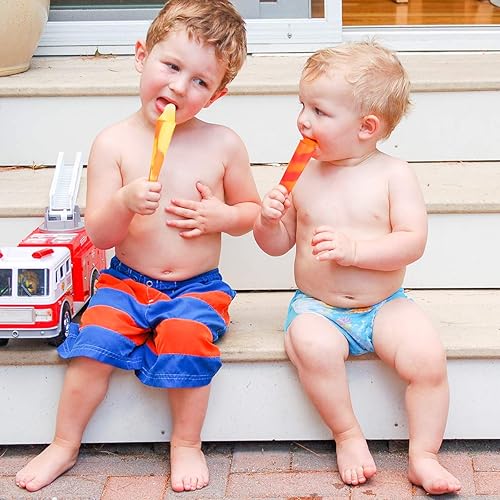 Vista 7 de iNeibo Moldes de silicona para paletas de hielo, 6 unidades coloridas de grado alimenticio, para hacer alimentos saludables