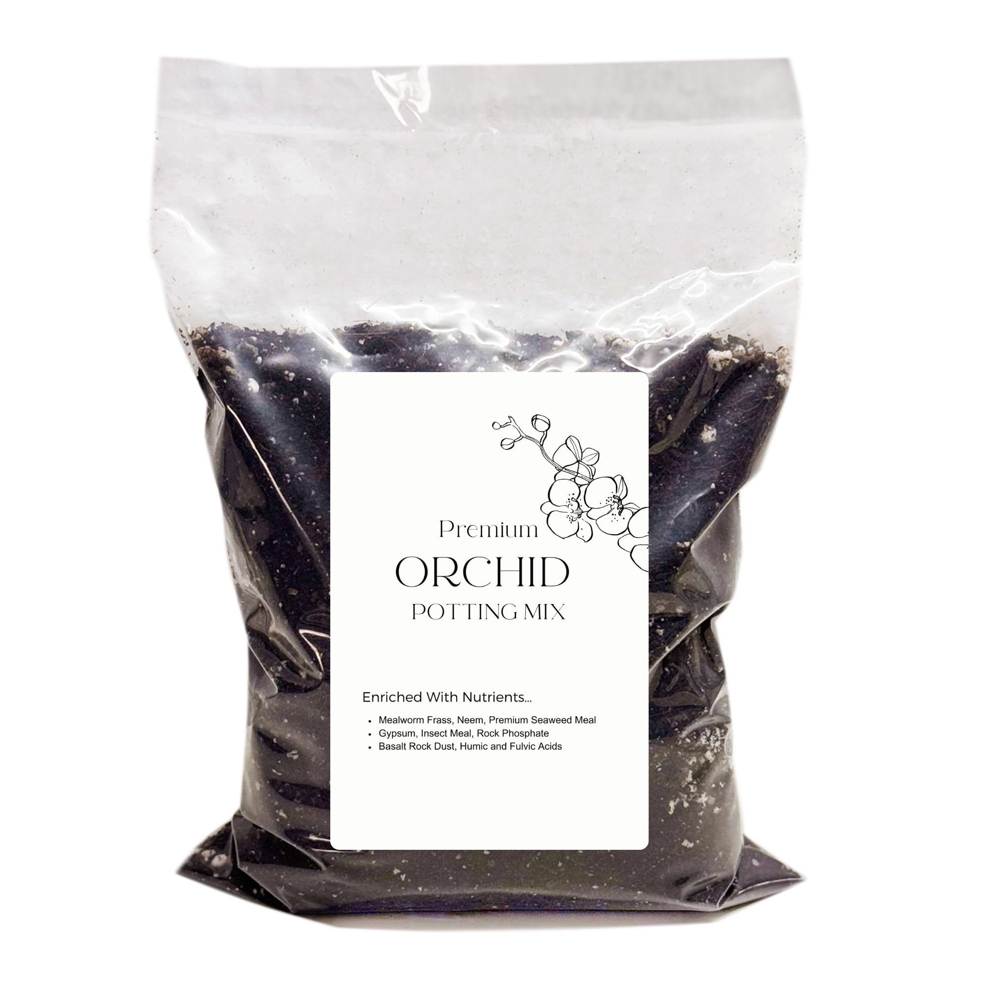 Premium Orchid Potting Mix with Biochar & Coco Coir – Fine Orchid Bark, Perlite & Gentle Organic Feed – Fast Draining Soil for Phalaenopsis & Indoor Orchids (10L) — image 1