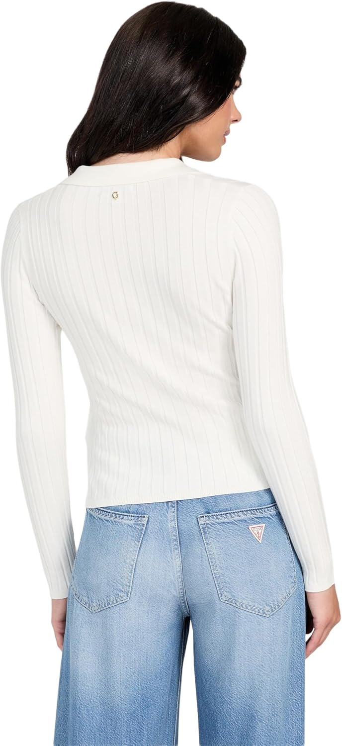 GUESS Womens Eco Long Sleeve Rib Miranda Sweater - Image 4